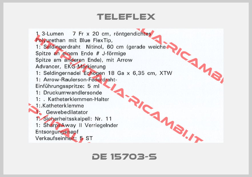 Teleflex-DE 15703-S 