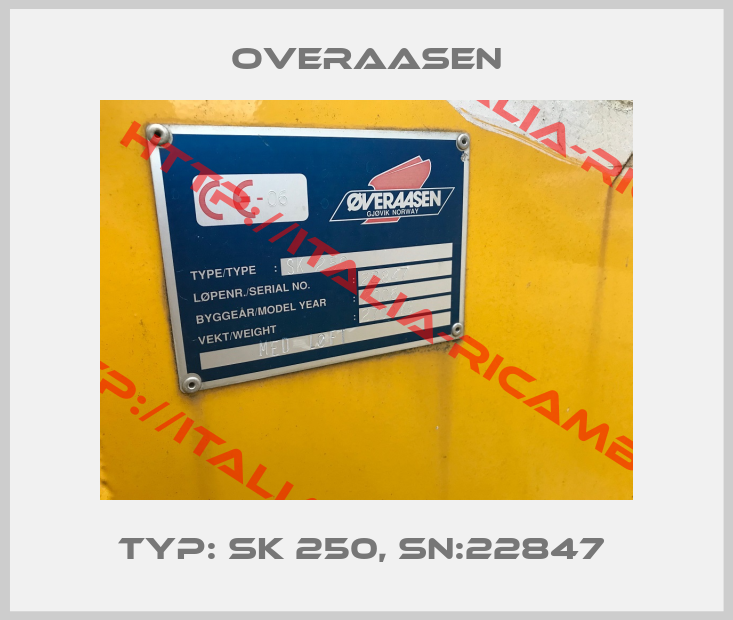 Overaasen-Typ: SK 250, SN:22847 