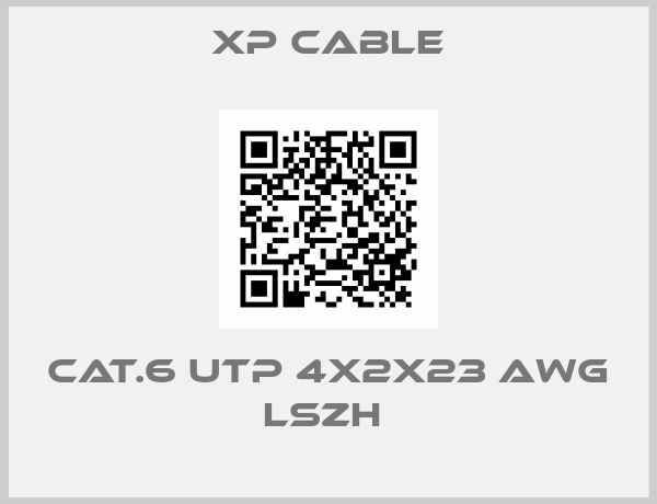 XP CABLE-CAT.6 UTP 4x2x23 AWG LSZH 