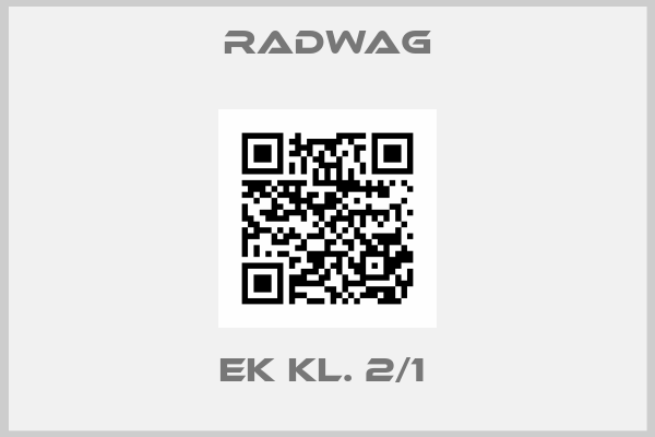 Radwag-EK Kl. 2/1 