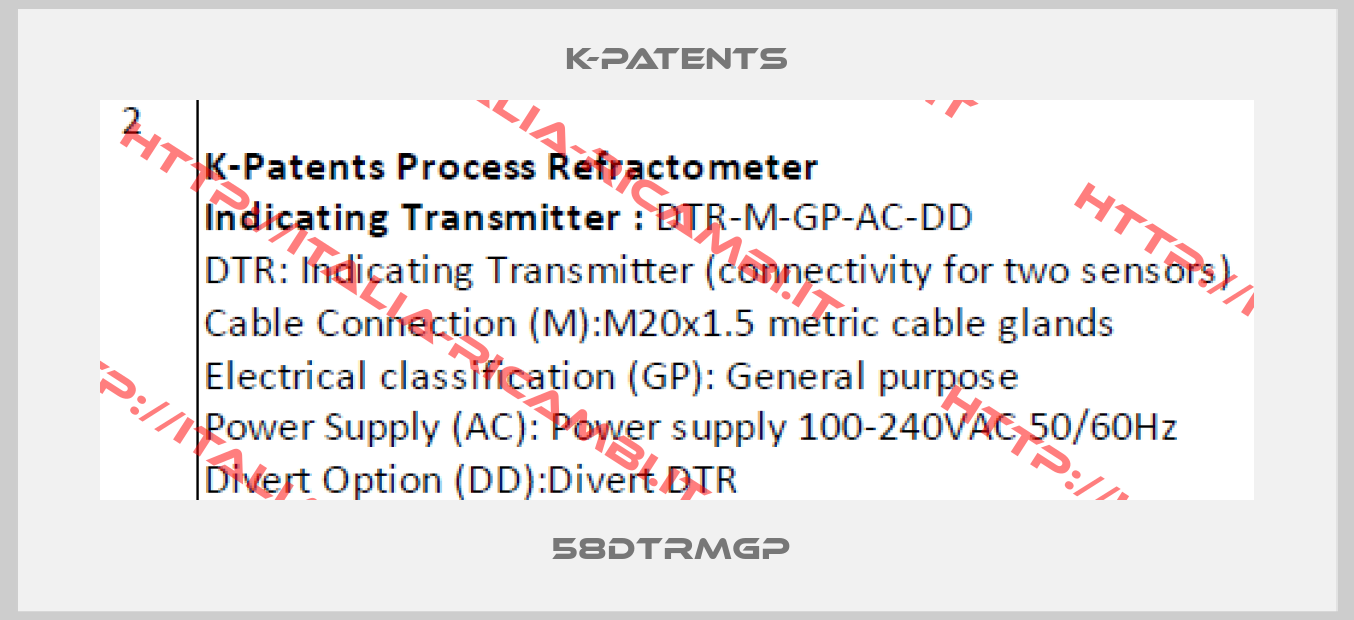 K-Patents-58DTRMGP 