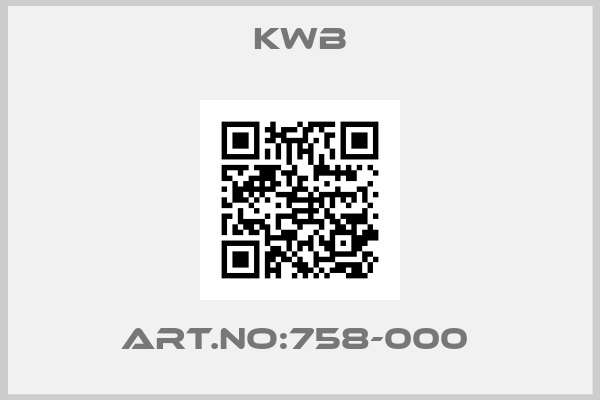 Kwb-Art.No:758-000 