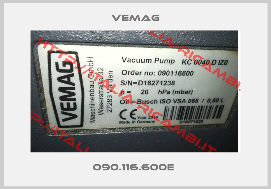 VEMAG-090.116.600E 