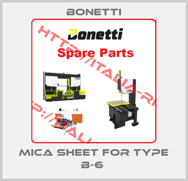 Bonetti-MICA SHEET FOR TYPE B-6 