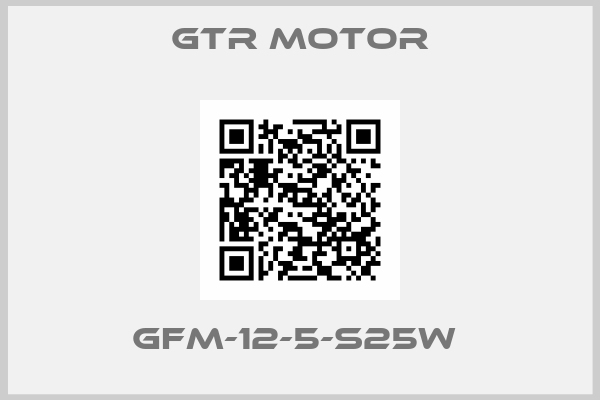 GTR MOTOR-GFM-12-5-S25W 