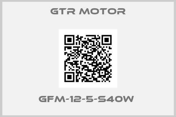 GTR MOTOR-GFM-12-5-S40W 