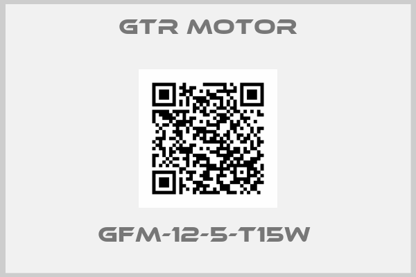 GTR MOTOR-GFM-12-5-T15W 