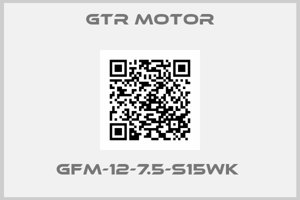 GTR MOTOR-GFM-12-7.5-S15WK 