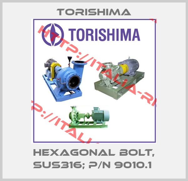 Torishima-HEXAGONAL BOLT, SUS316; P/N 9010.1 