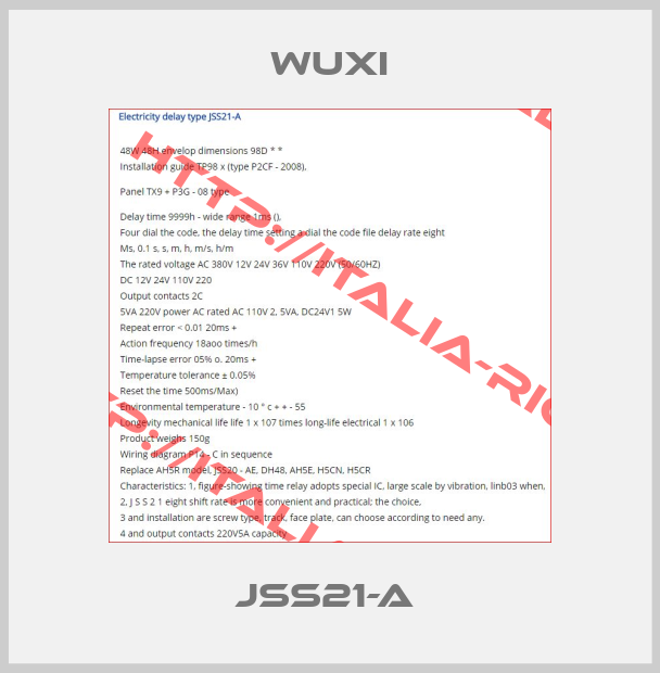 WUXI-JSS21-A 