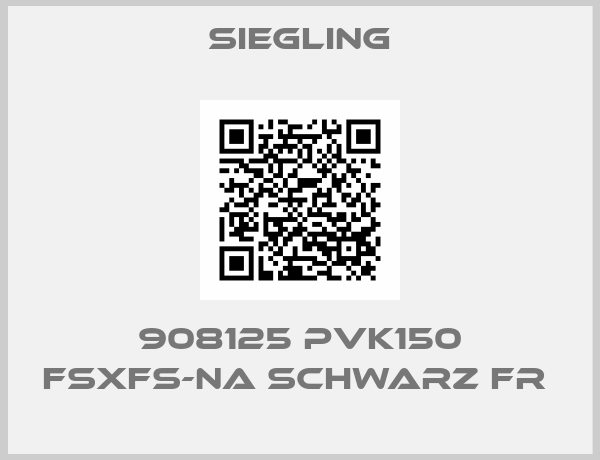 Siegling-908125 PVK150 FSXFS-NA SCHWARZ FR 