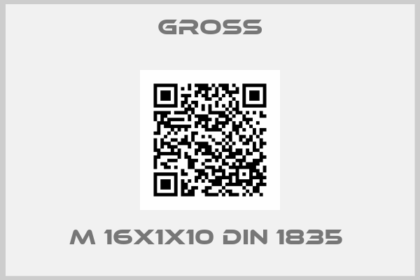 GROSS-M 16X1X10 DIN 1835 