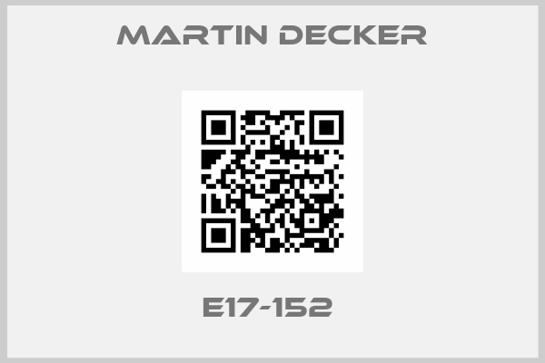 MARTIN DECKER-E17-152 