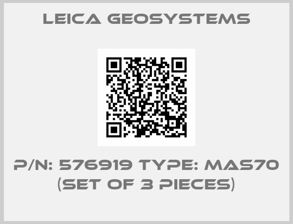 Leica Geosystems-P/N: 576919 Type: MAS70 (set of 3 pieces)