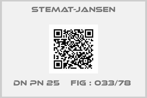 Stemat-Jansen-DN PN 25    Fig : 033/78 