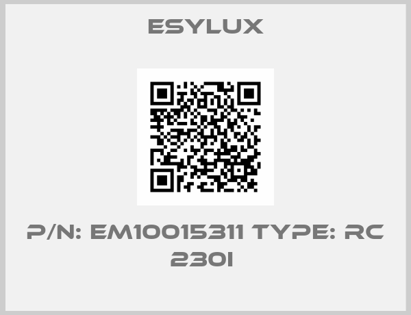 ESYLUX-P/N: EM10015311 Type: RC 230i 