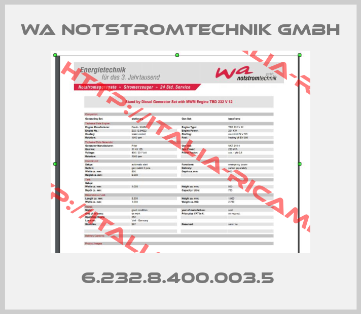 WA Notstromtechnik GmbH-6.232.8.400.003.5 