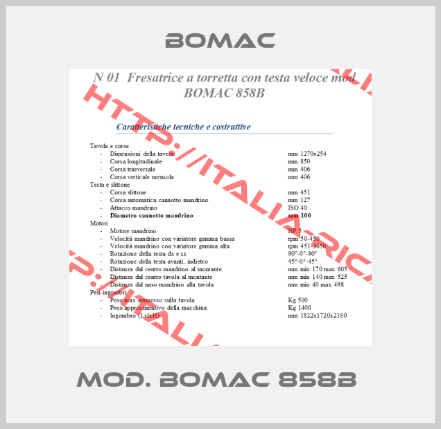 BOMAC-mod. Bomac 858B 