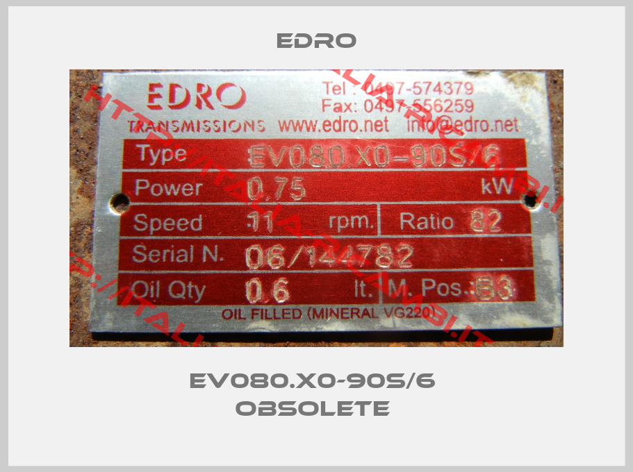 EDRO-EV080.X0-90S/6  Obsolete 