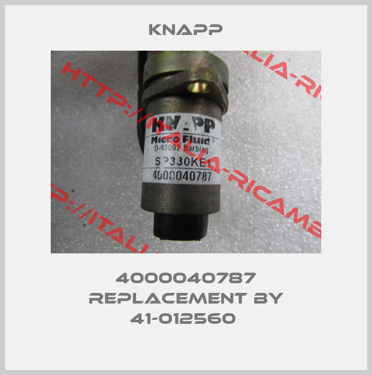 KNAPP-4000040787 replacement by 41-012560 