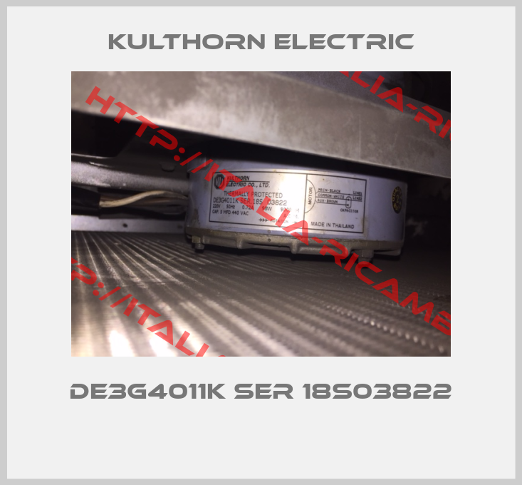 Kulthorn Electric-DE3G4011K SER 18S03822 