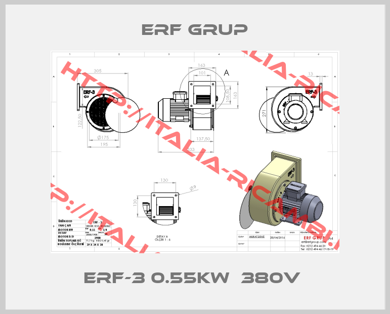 ERF GRUP-ERF-3 0.55KW  380V 