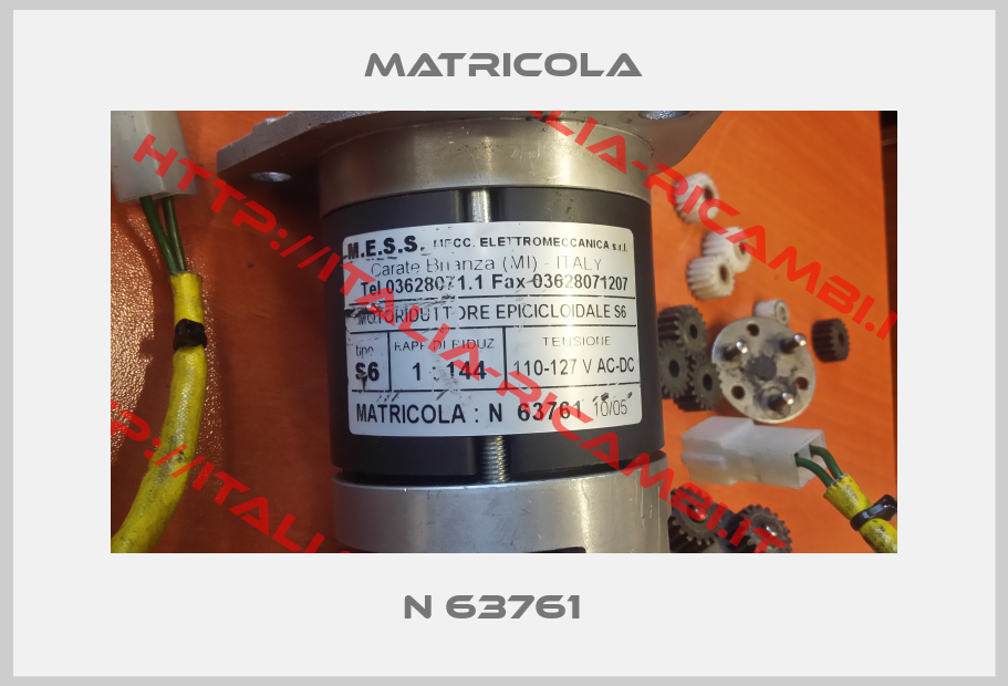 Matricola-N 63761  