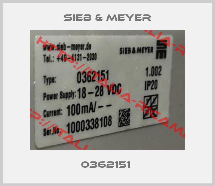 SIEB & MEYER-0362151 