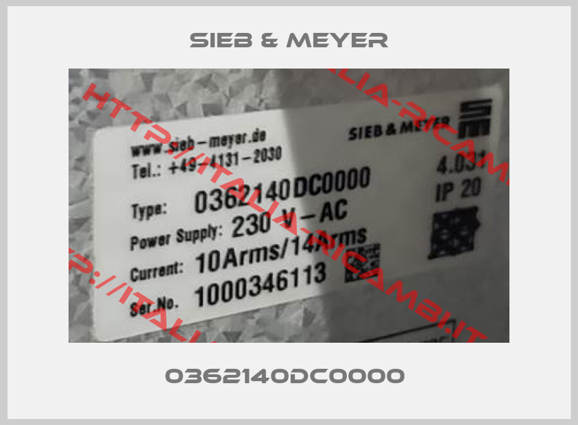 SIEB & MEYER-0362140DC0000 