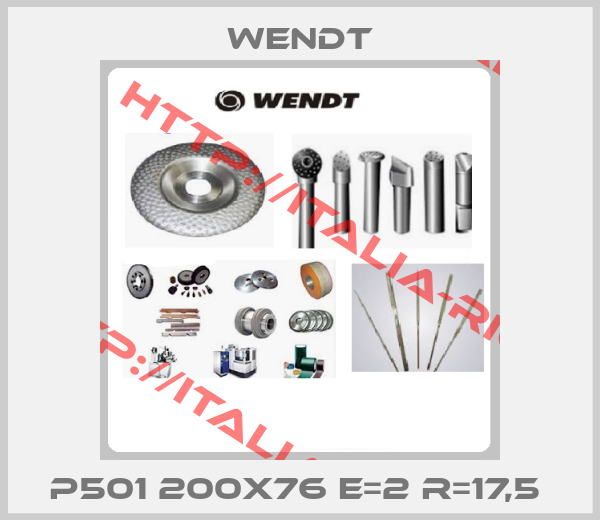 Wendt-P501 200X76 E=2 R=17,5 
