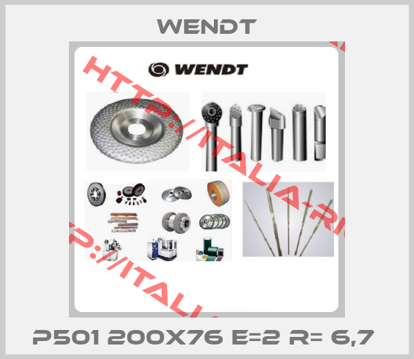 Wendt-P501 200X76 E=2 R= 6,7 