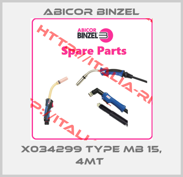 Abicor Binzel- x034299 Type MB 15, 4mt 