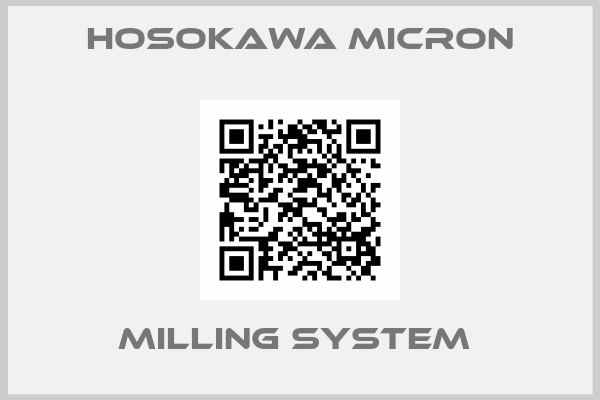 Hosokawa Micron-MILLING SYSTEM 