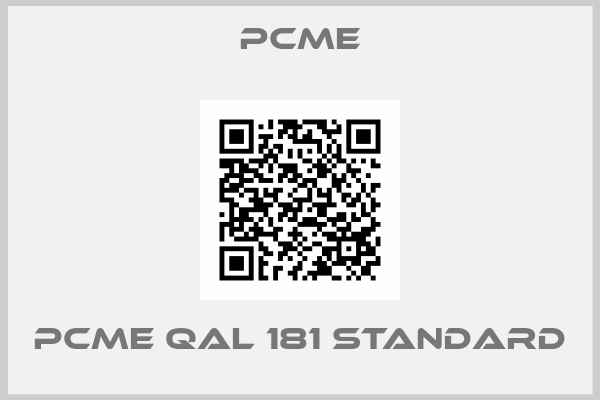 Pcme-PCME QAL 181 Standard