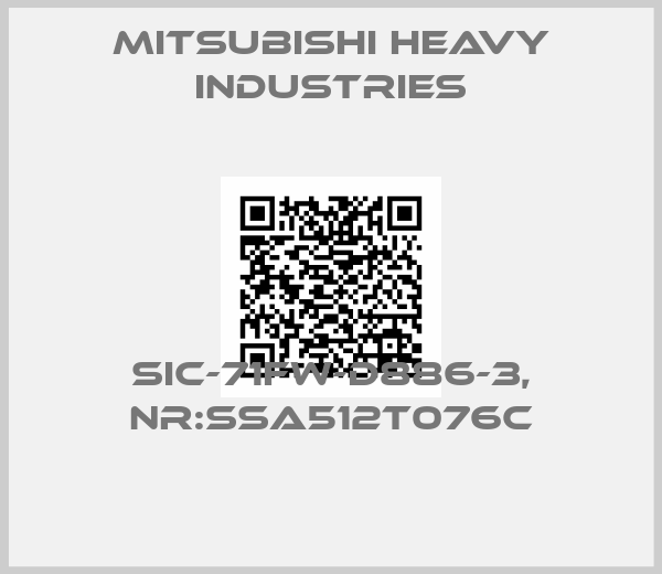 Mitsubishi Heavy Industries-SIC-71FW-D886-3, Nr:SSA512T076C
