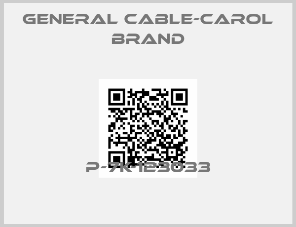 General Cable-Carol Brand-P-7K-123033