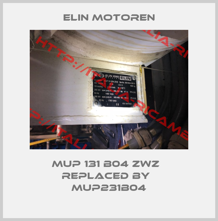 Elin Motoren-MUP 131 B04 ZWZ   replaced by   MUP231B04