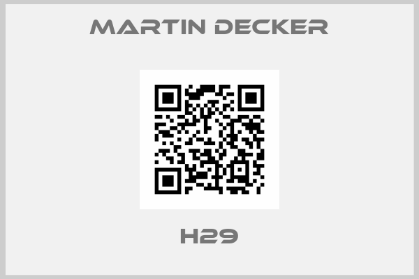 MARTIN DECKER-H29