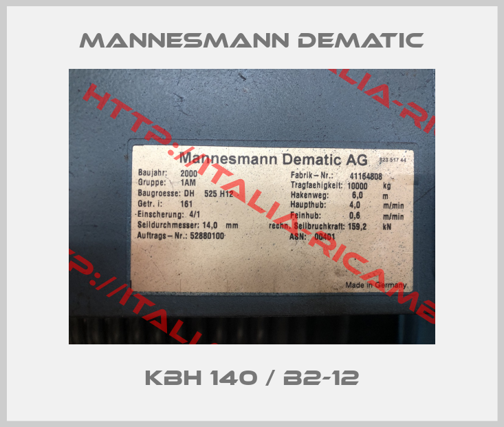 Mannesmann Dematic-KBH 140 / B2-12