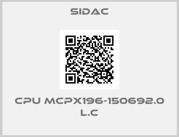 Sidac-CPU MCPX196-150692.0 L.C