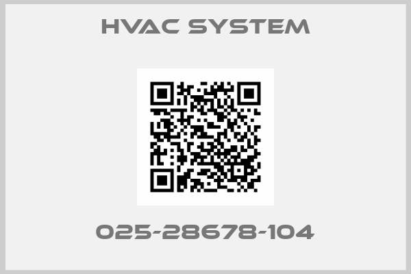 HVAC SYSTEM-025-28678-104