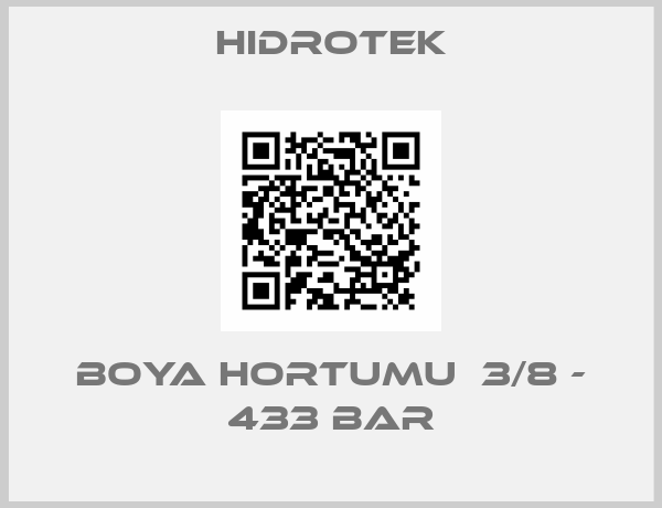 hidrotek-Boya hortumu  3/8 - 433 bar