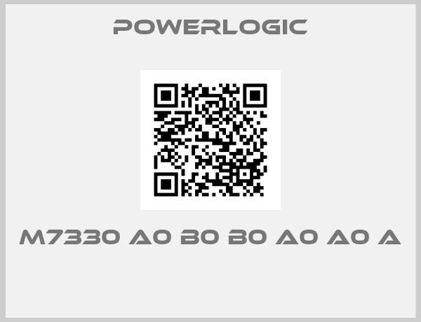 PowerLogic-M7330 A0 B0 B0 A0 A0 A 