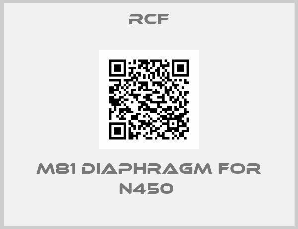 Rcf-M81 DIAPHRAGM FOR N450 