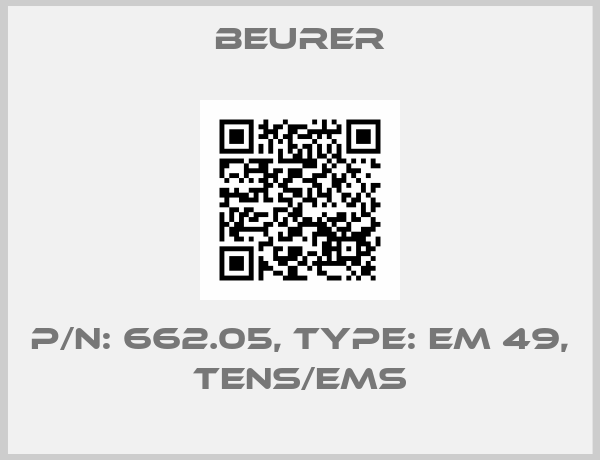 beurer-P/N: 662.05, Type: EM 49, TENS/EMS