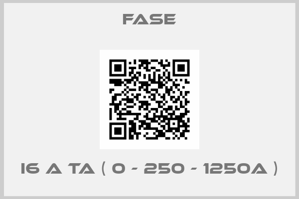 FASE-I6 A TA ( 0 - 250 - 1250A )