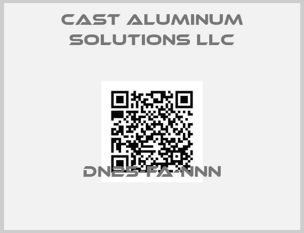 Cast Aluminum Solutions Llc-DN25-FA-NNN