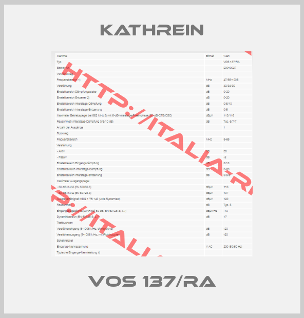kathrein-VOS 137/RA