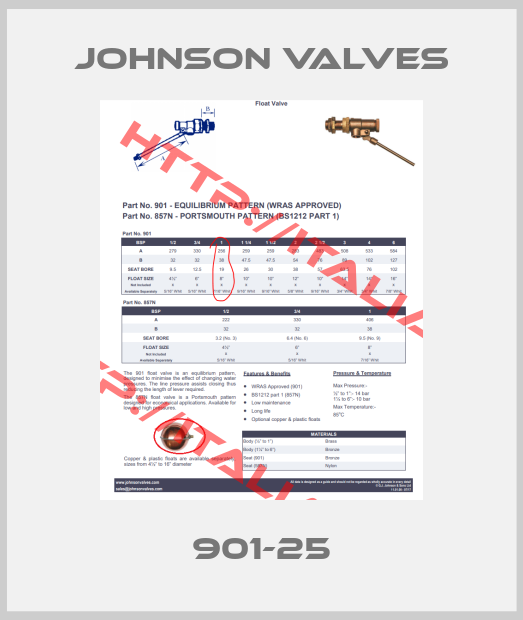 Johnson valves-901-25