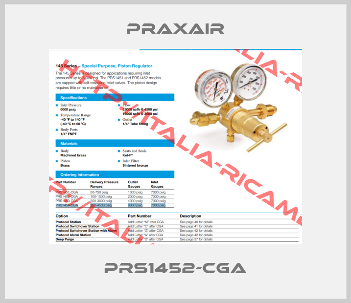 Praxair-PRS1452-CGA